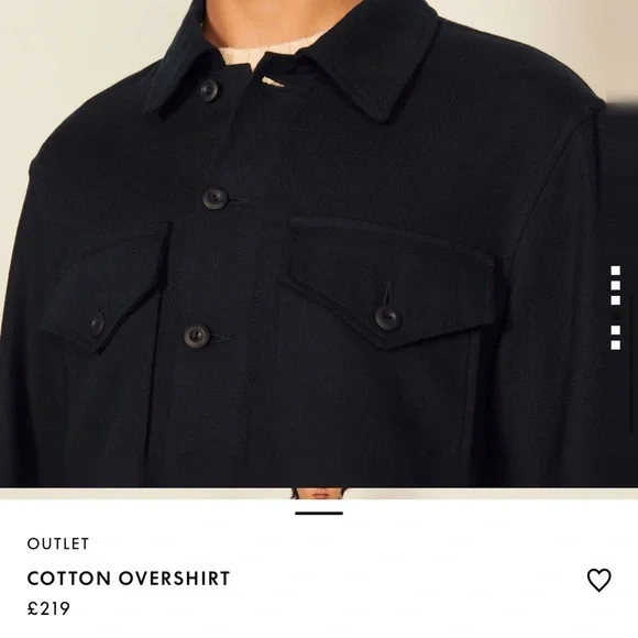 Sandro Men's linen cotton shirt overshirt jacket button down